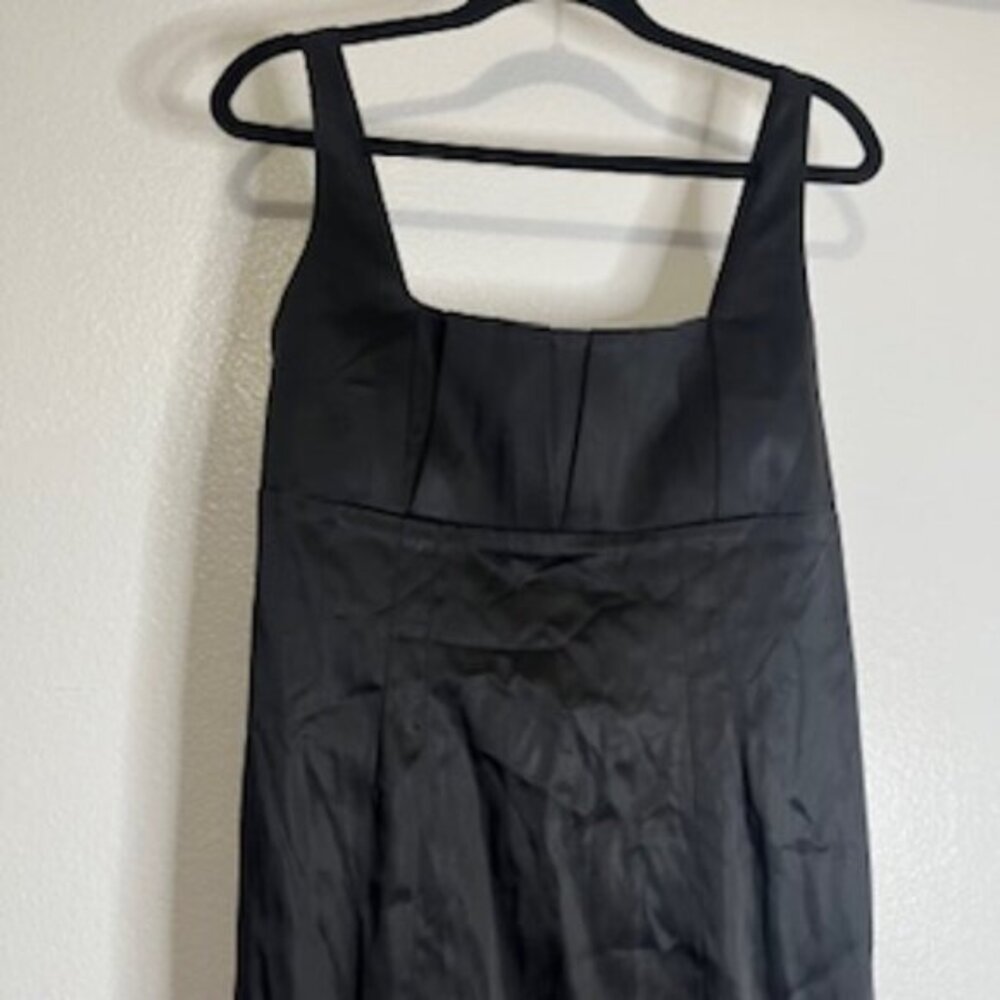 Calvin Klein Little Black Dress Women’s Small Satin Above Knee Pencil Cocktail - Picture 10 of 14